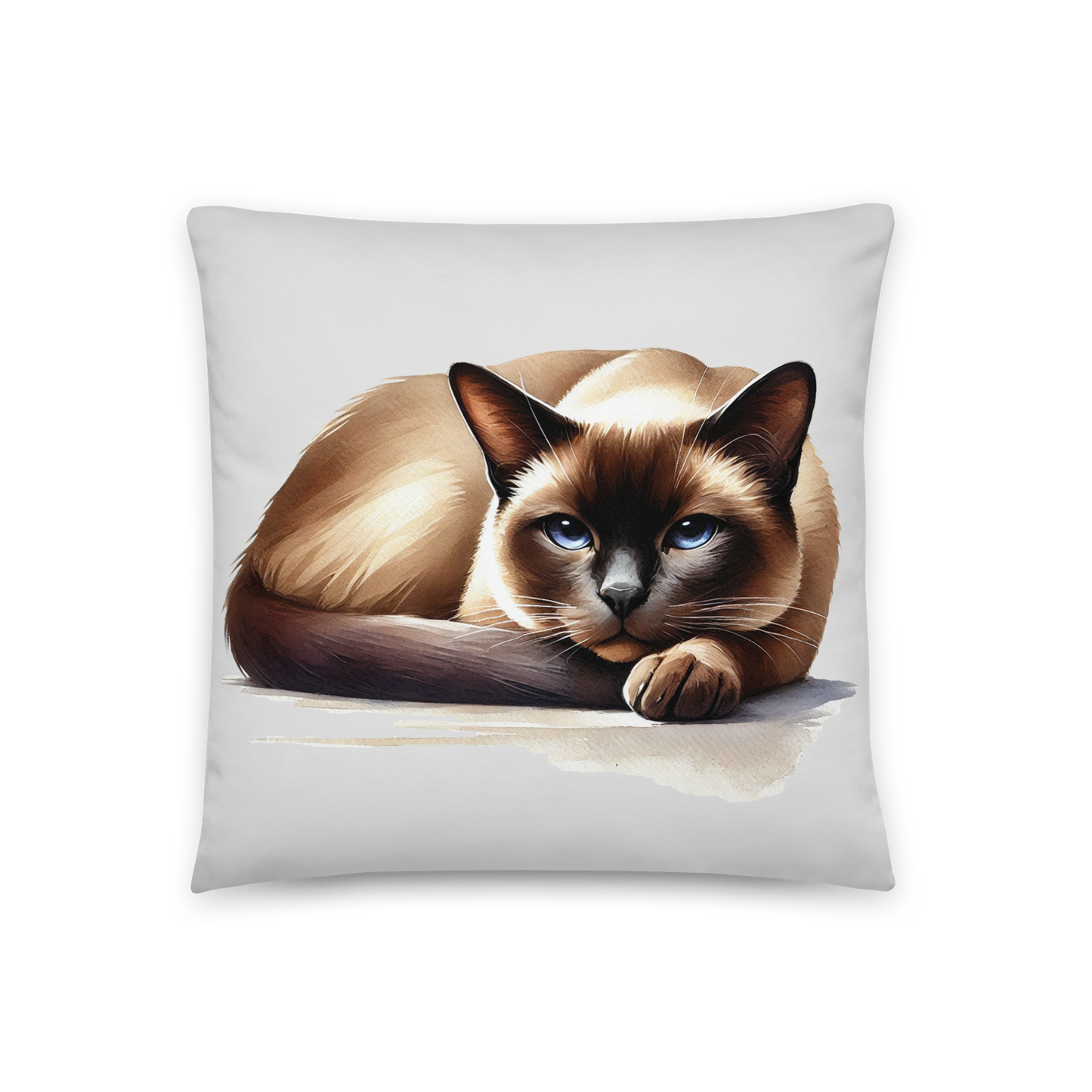 Realistic Burmese Cat Pillow