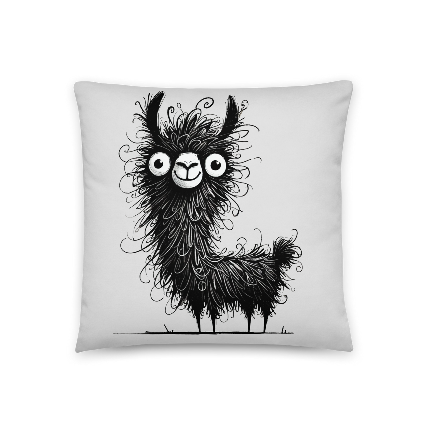 Funny Furry Llama Pillow