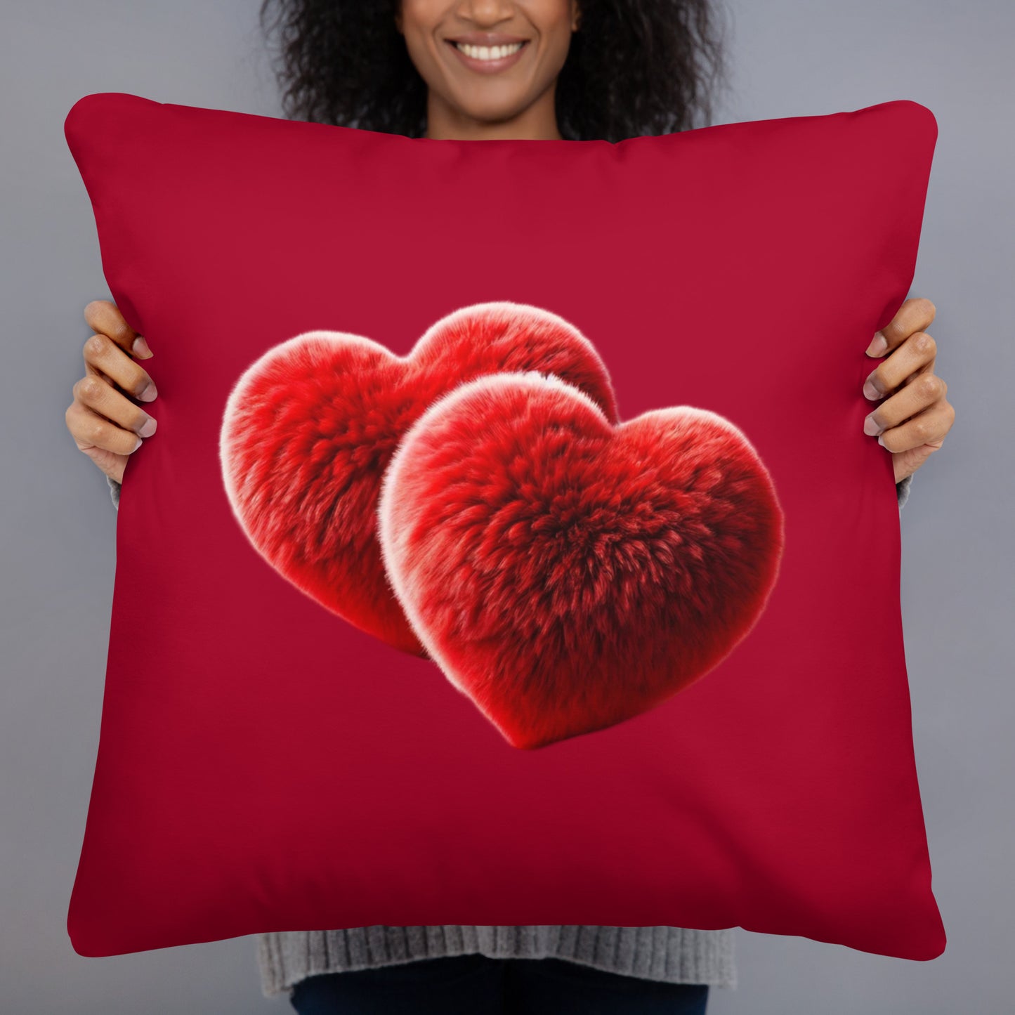 Red Heart Throw Pillow (Red)