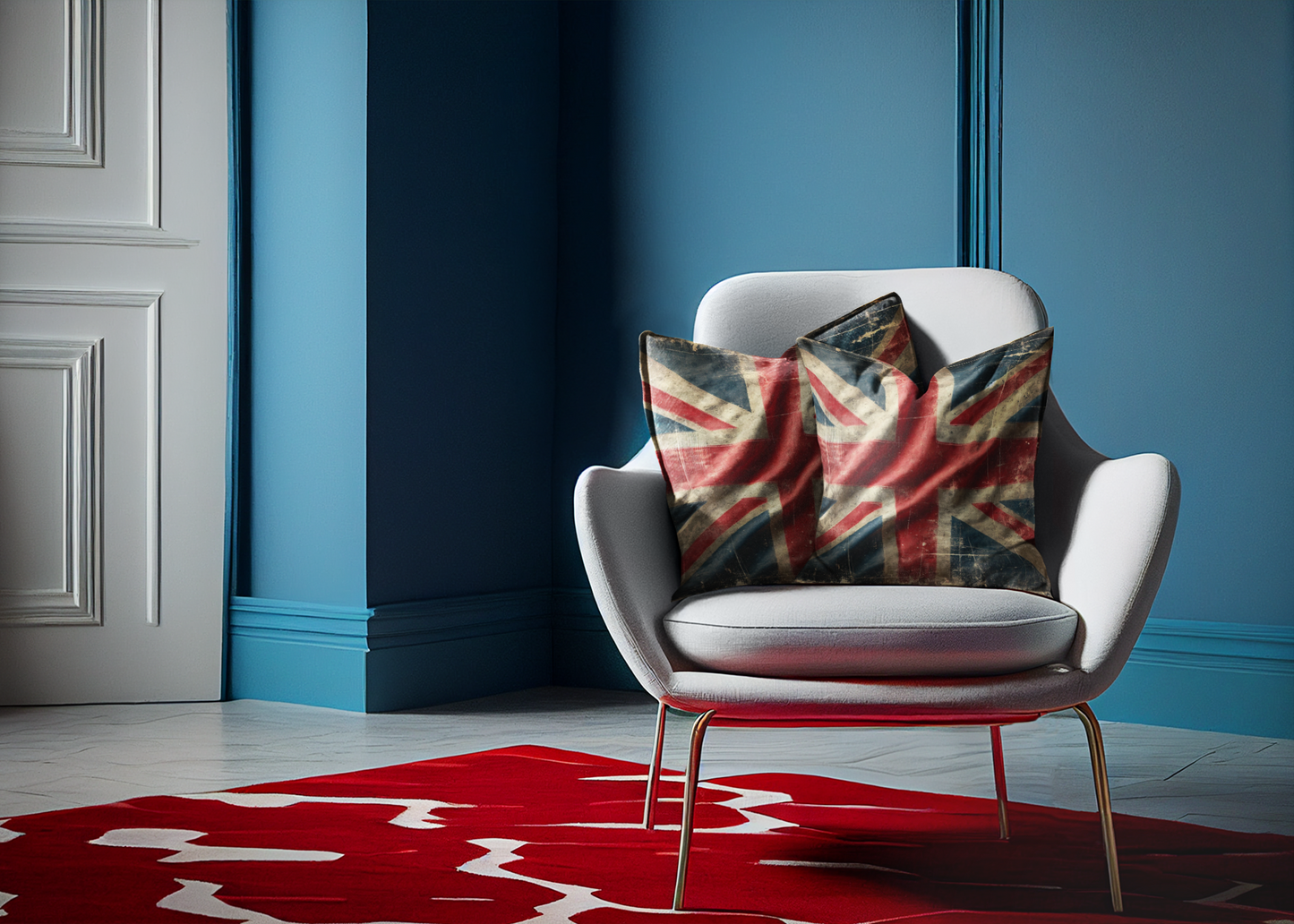 Vintage Union Jack Throw Pillow