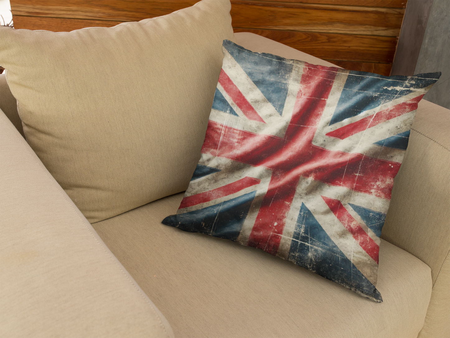 Vintage Union Jack Throw Pillow