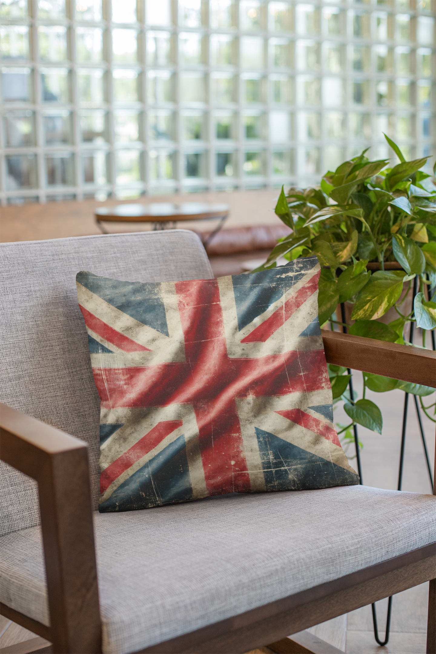 Vintage Union Jack Throw Pillow