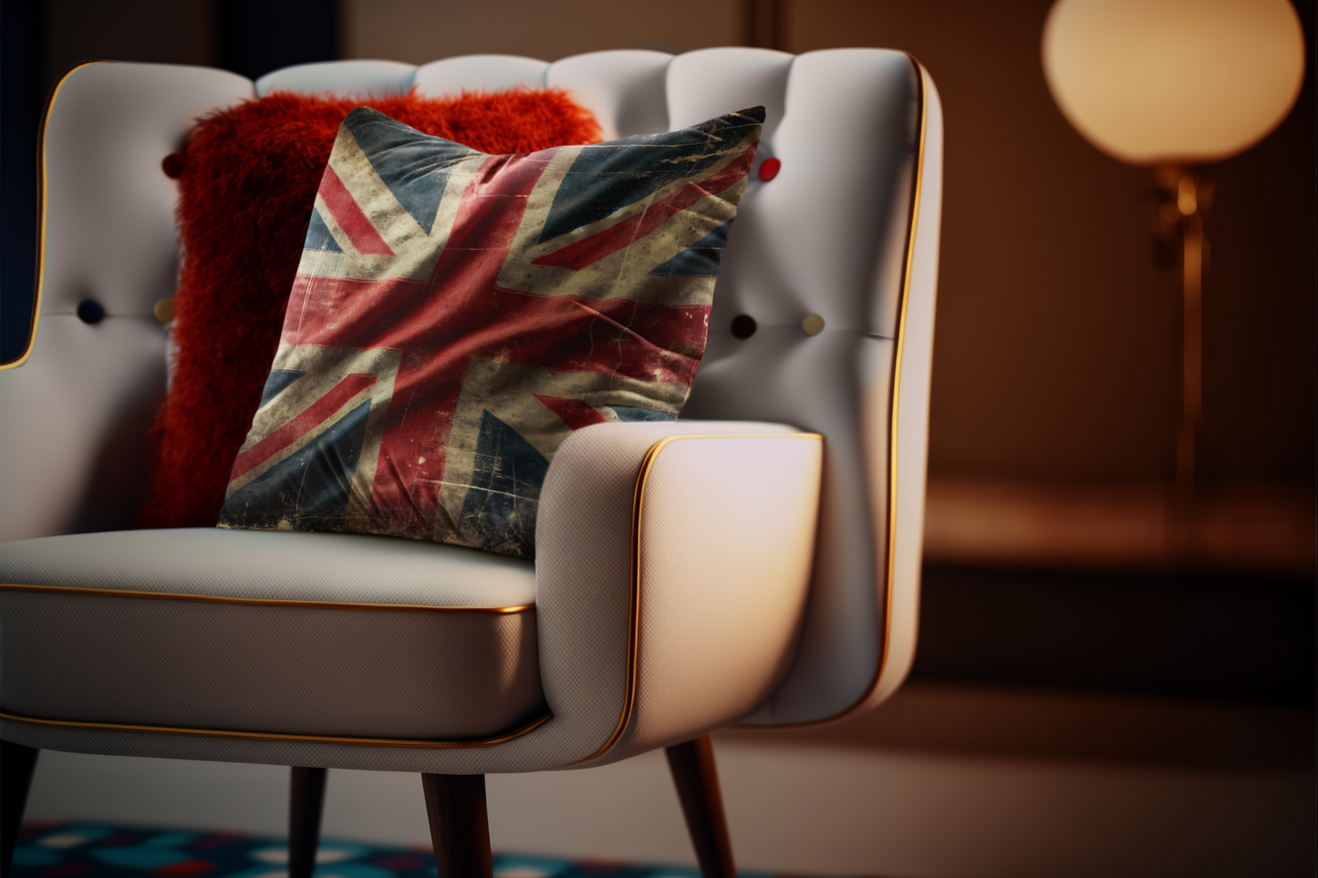Vintage Union Jack Throw Pillow