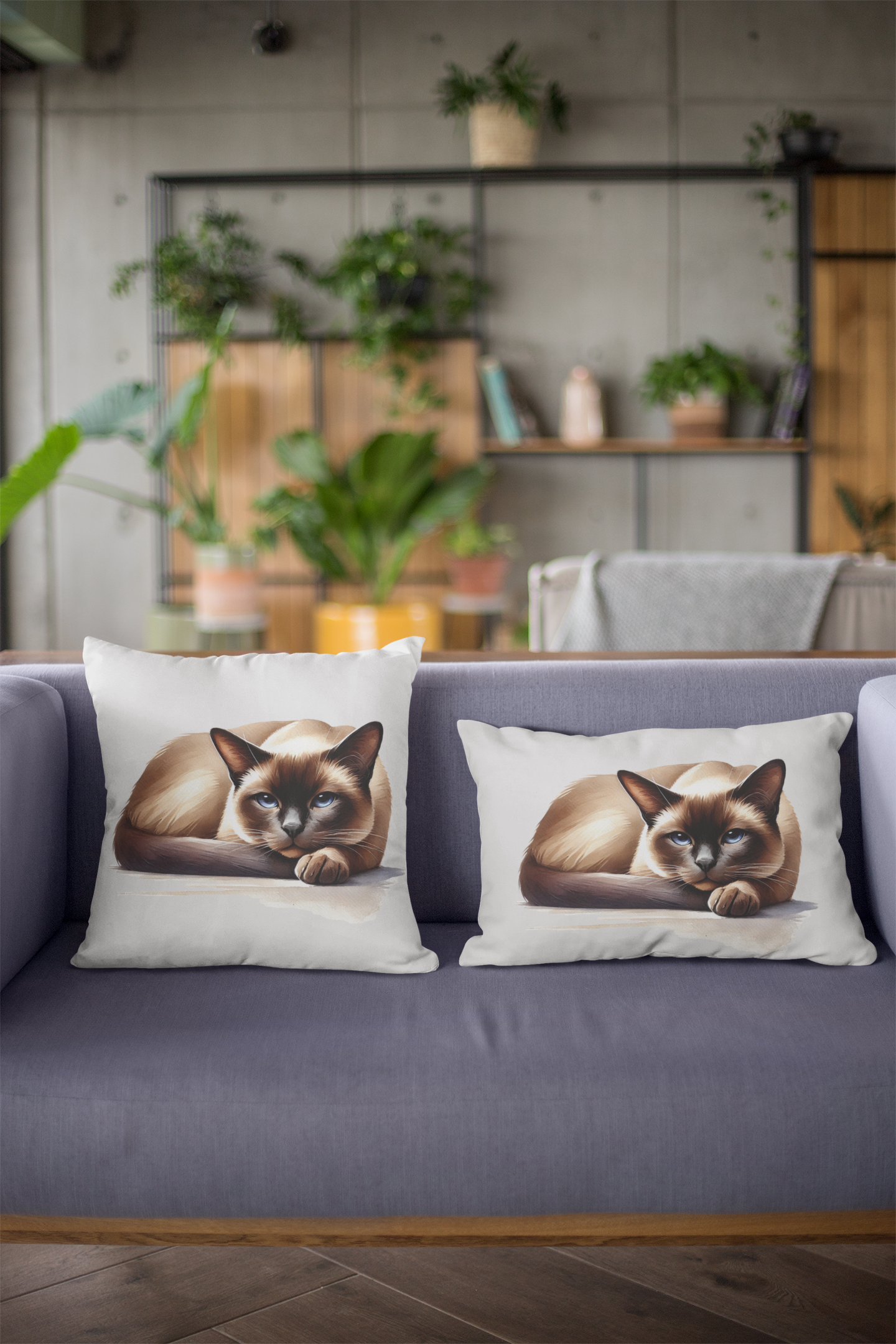 Realistic Burmese Cat Pillow