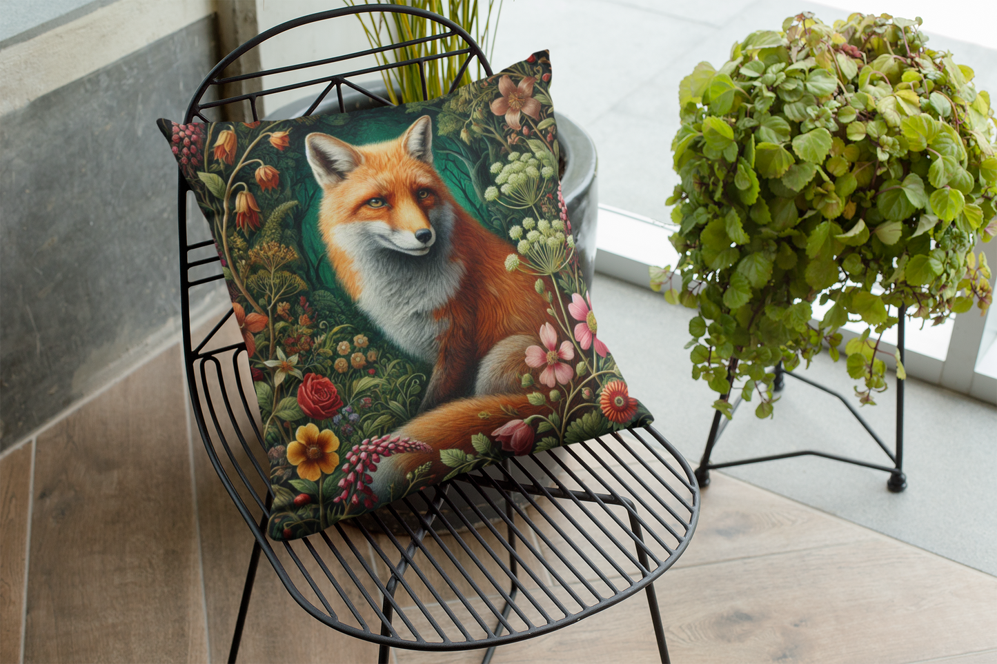 Enchanting Woodland Fox Pillow