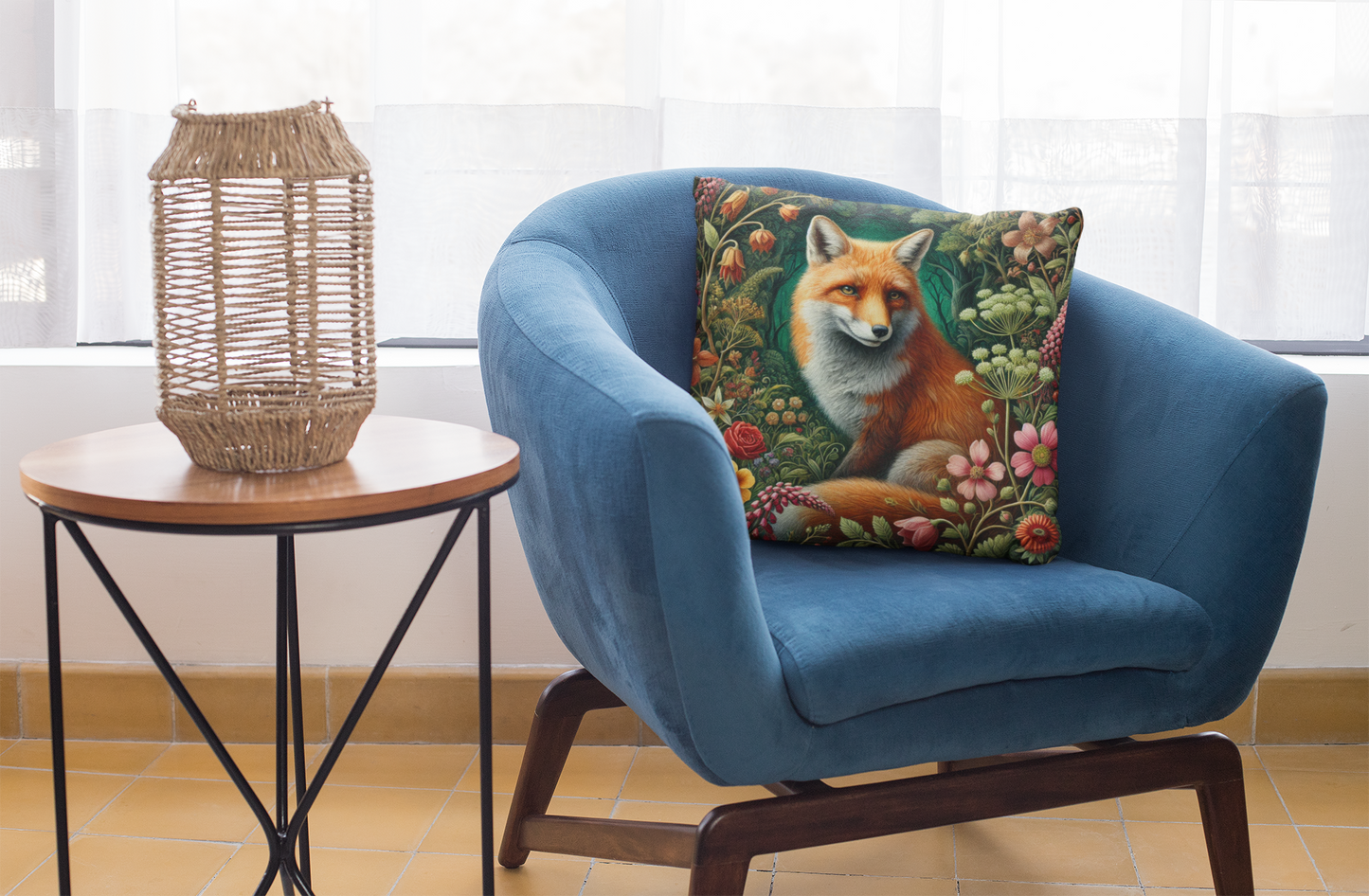 Enchanting Woodland Fox Pillow