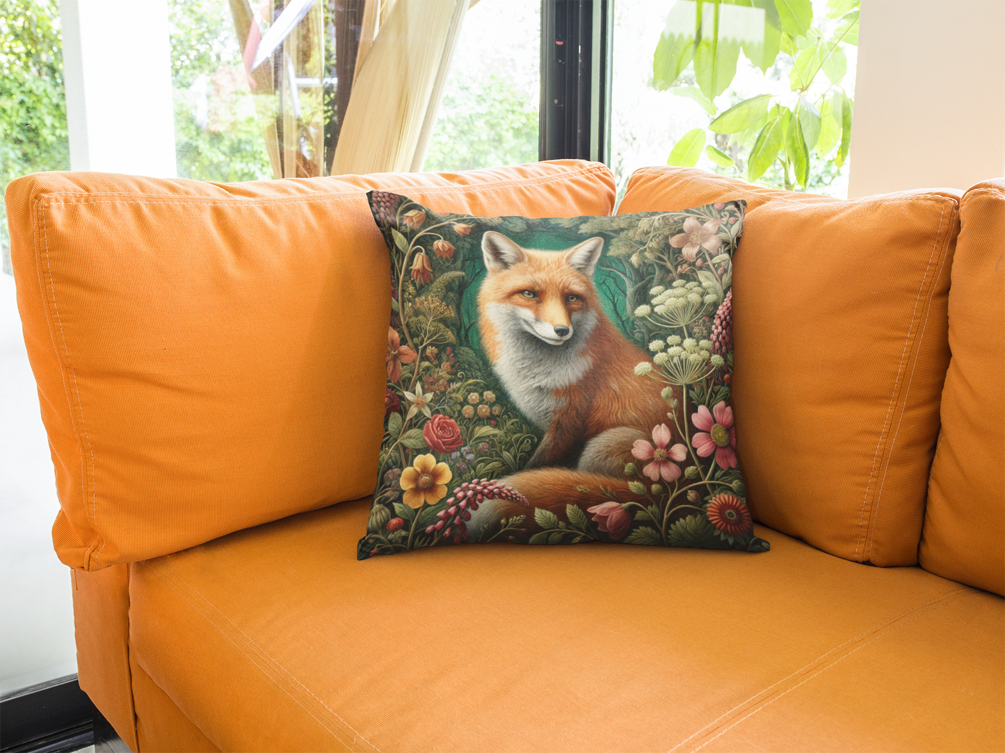 Enchanting Woodland Fox Pillow