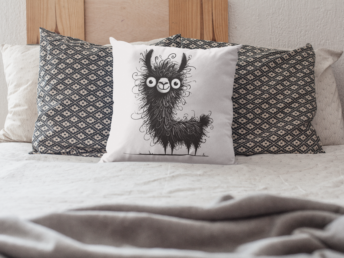 Funny Furry Llama Pillow