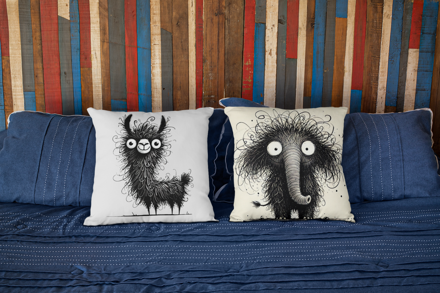 Funny Furry Llama Pillow