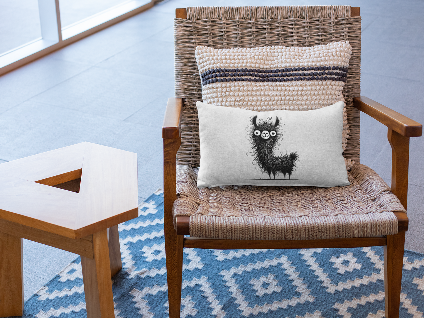 Funny Furry Llama Pillow