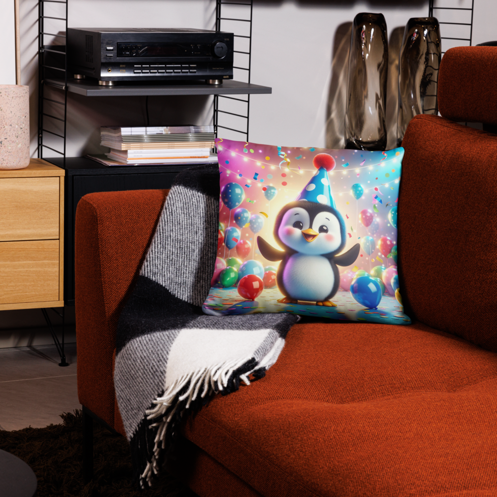 Cute Penguin Party Pillow