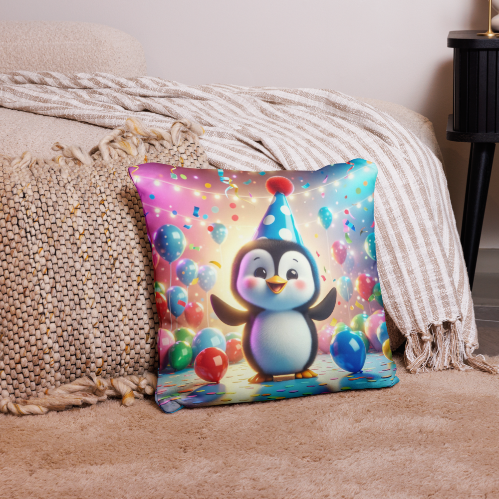 Cute Penguin Party Pillow