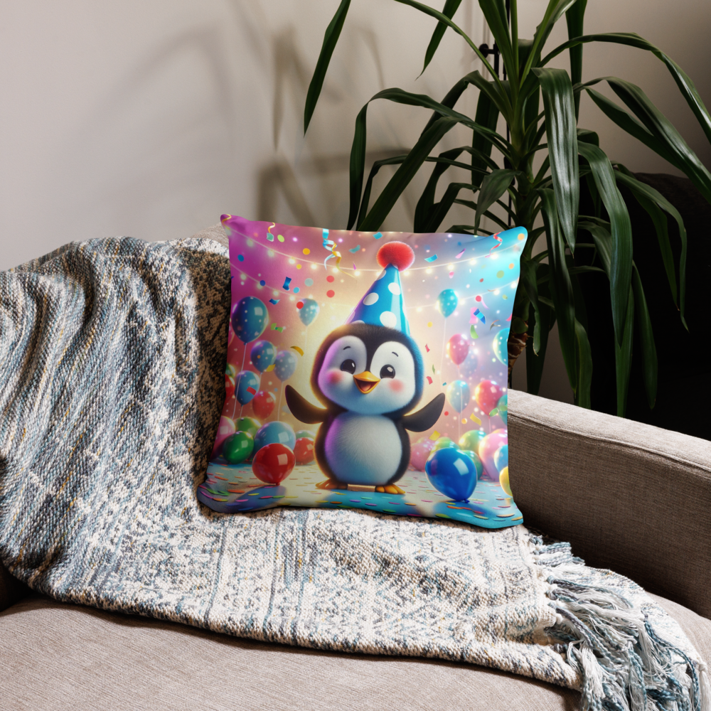 Cute Penguin Party Pillow