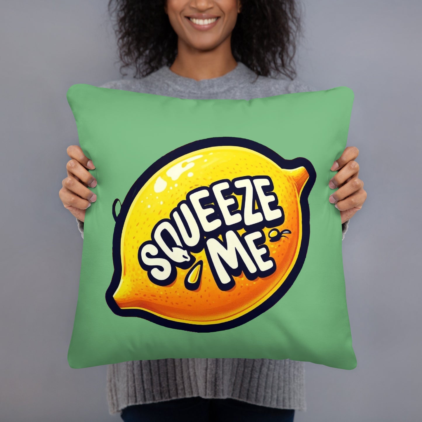 Squeeze Me Lemon Throw Pillow
