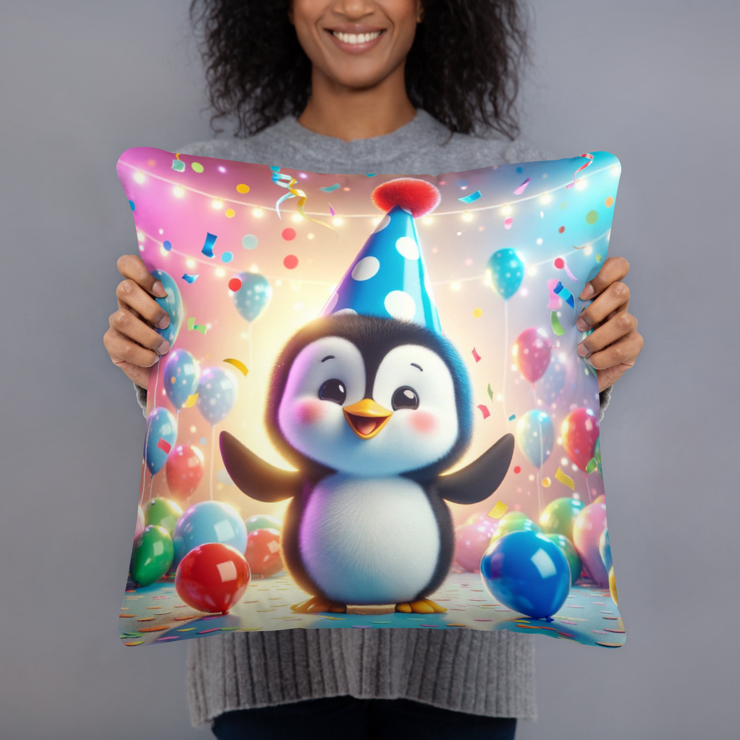 Cute Penguin Party Pillow