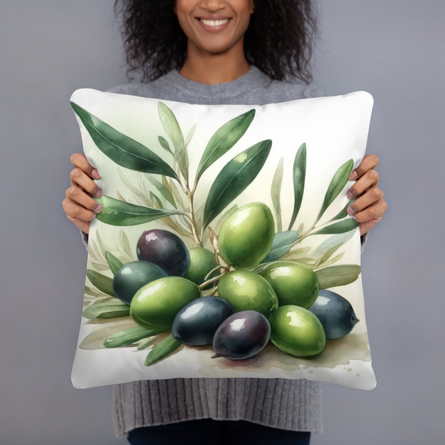 Olive Design Throw Pillow