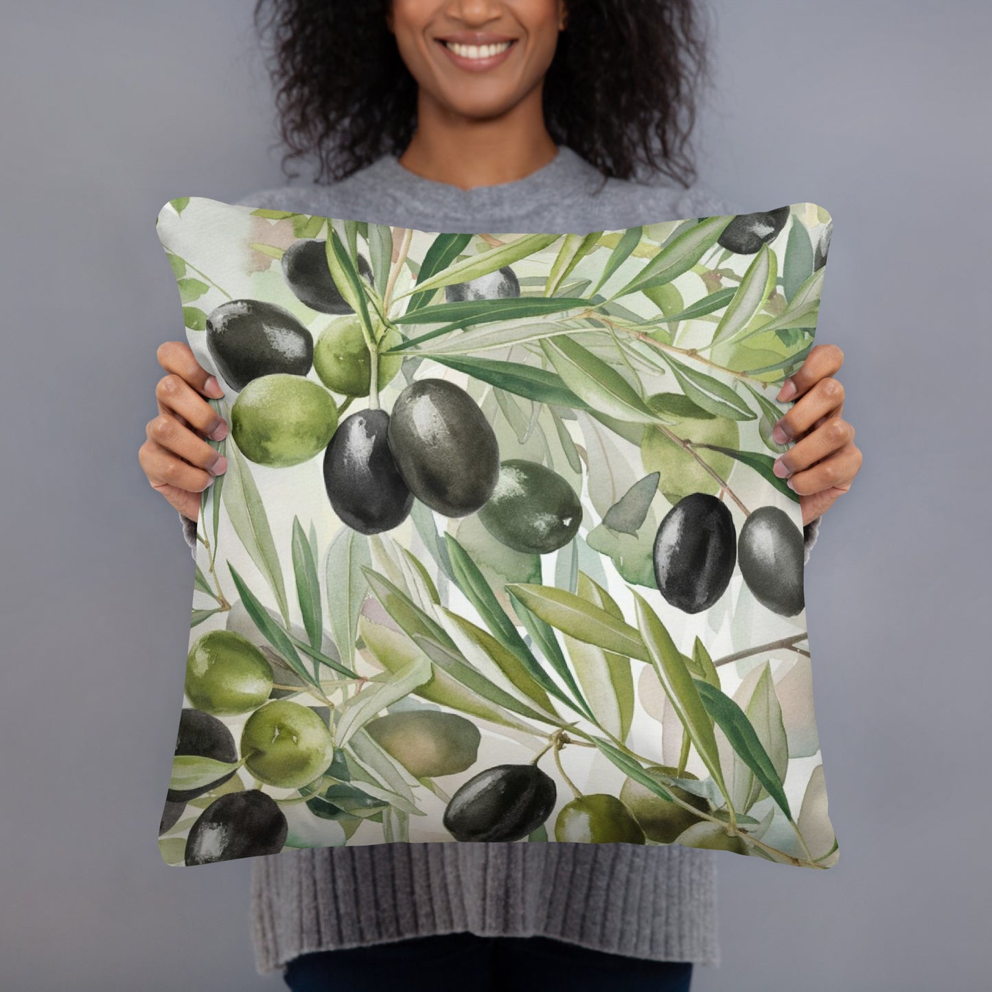 Olive Design Throw Pillow