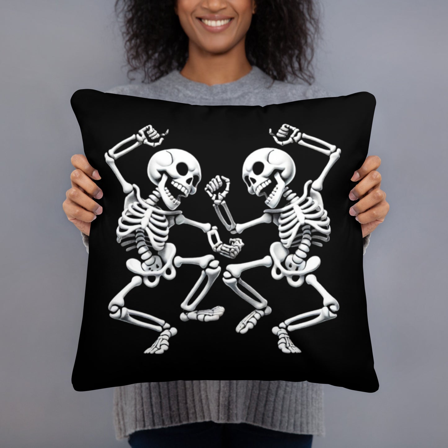 Skeleton Dance Throw Pillow