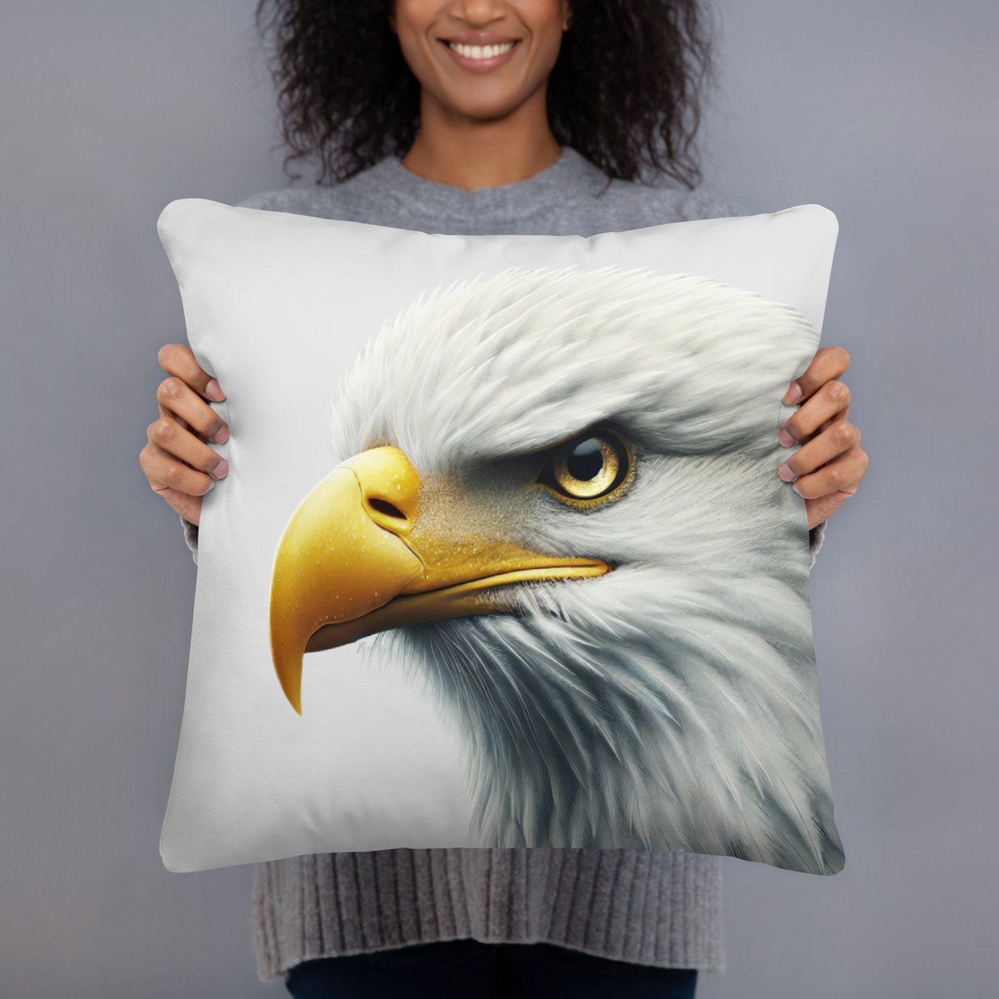 Patriotic Bald Eagle Cushion