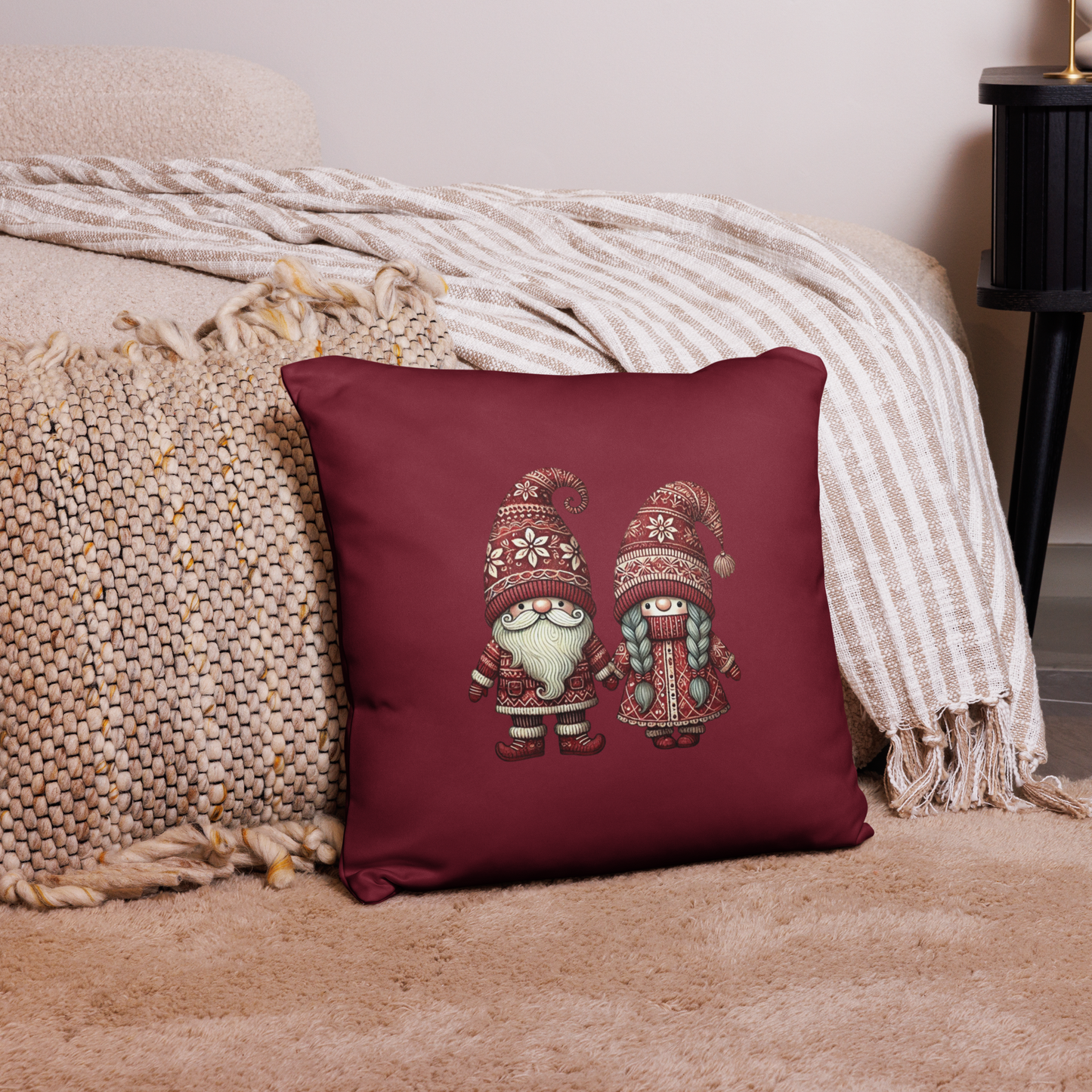 Scandinavian Christmas Gnome Pillow