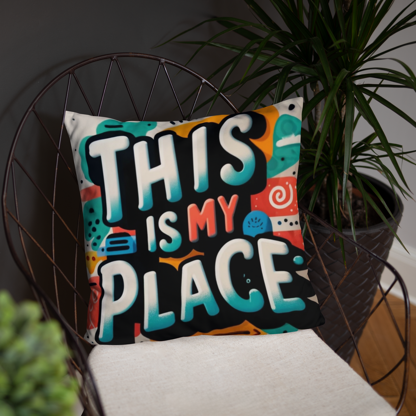 Colorful Artistic Throw Pillow