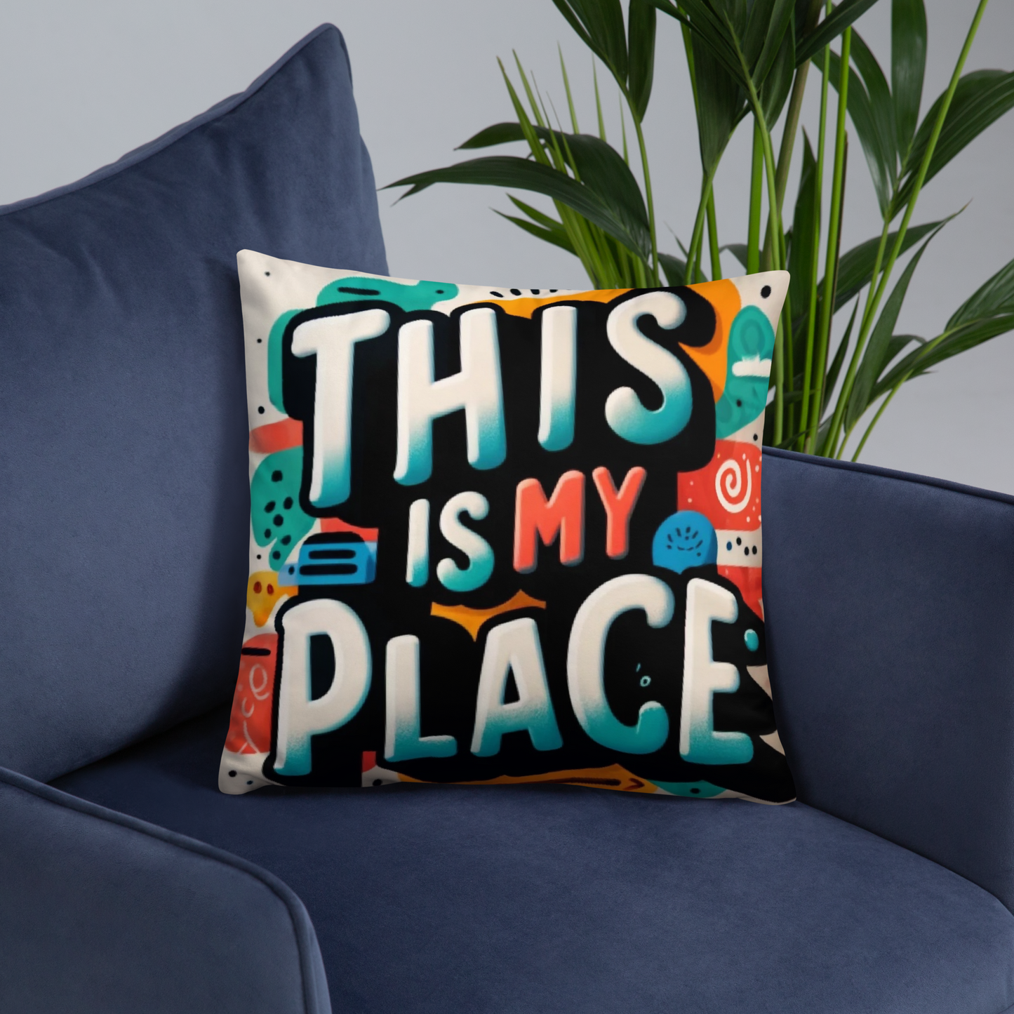 Colorful Artistic Throw Pillow