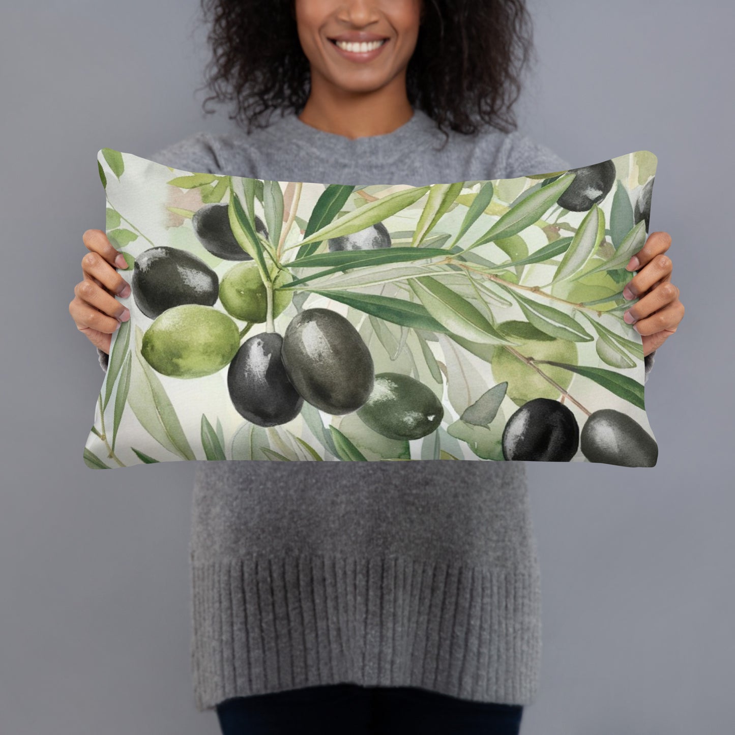 Olive Design Throw Pillow