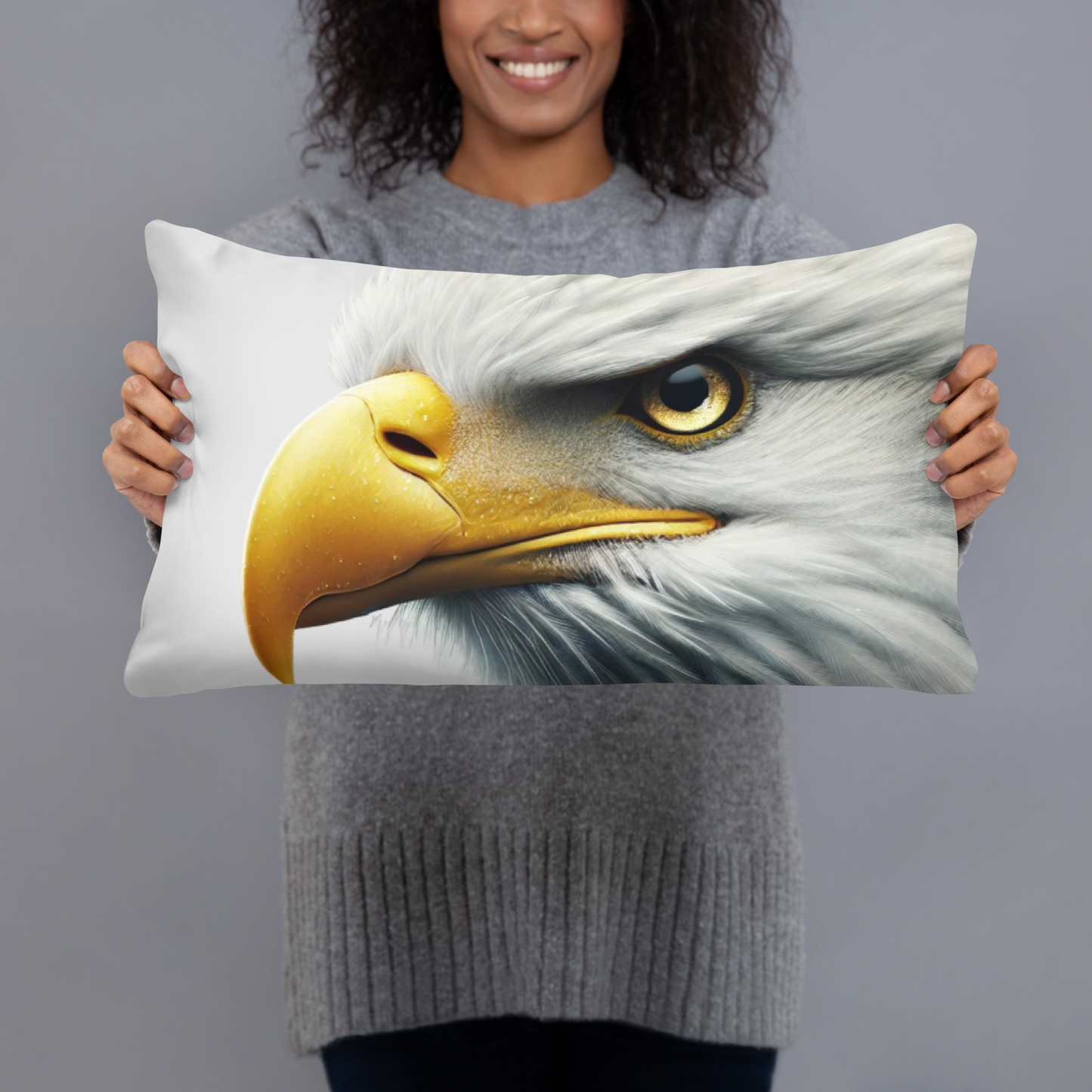 Patriotic Bald Eagle Cushion