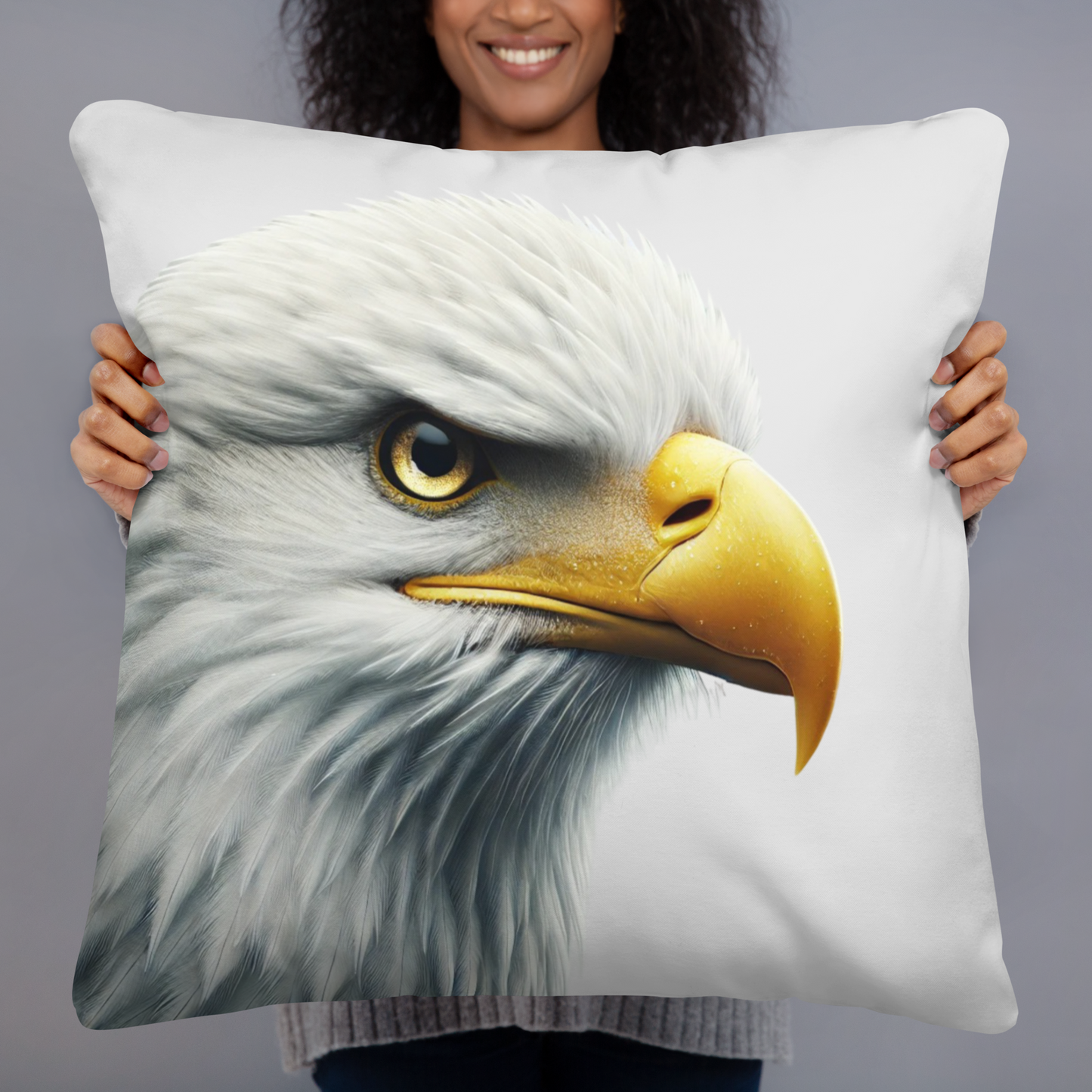 Patriotic Bald Eagle Cushion