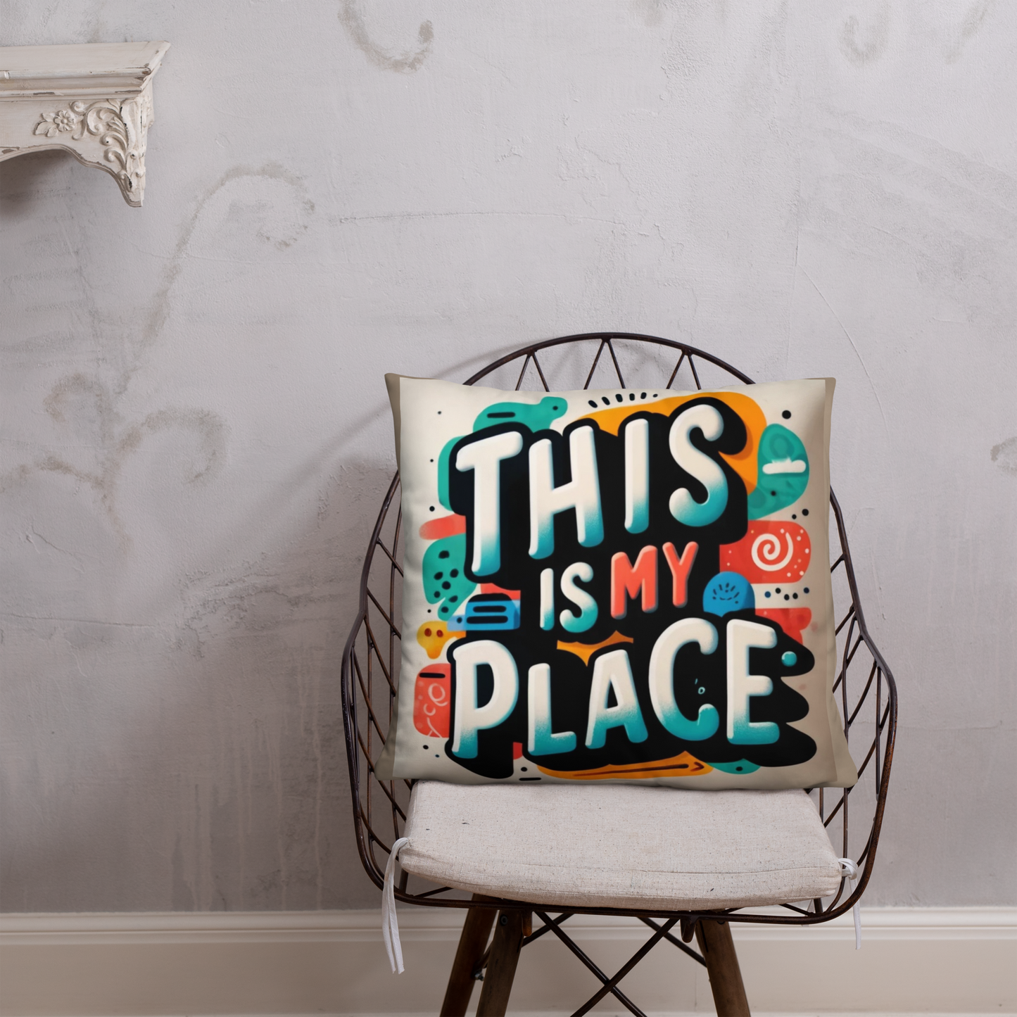 Colorful Artistic Throw Pillow