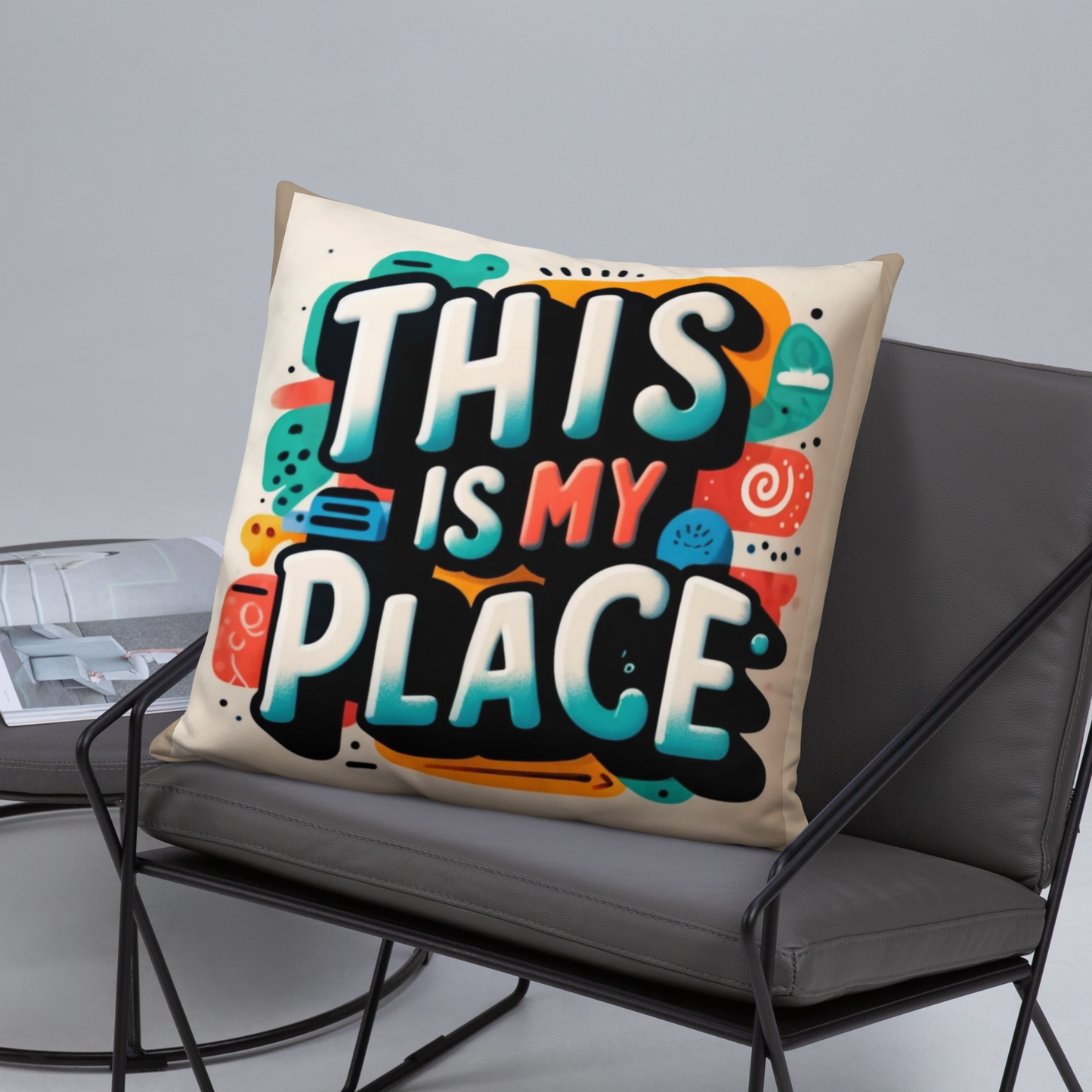 Colorful Artistic Throw Pillow