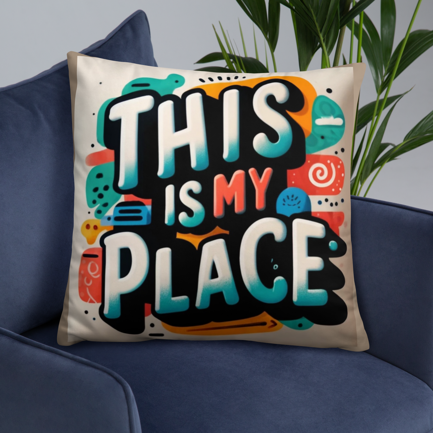 Colorful Artistic Throw Pillow