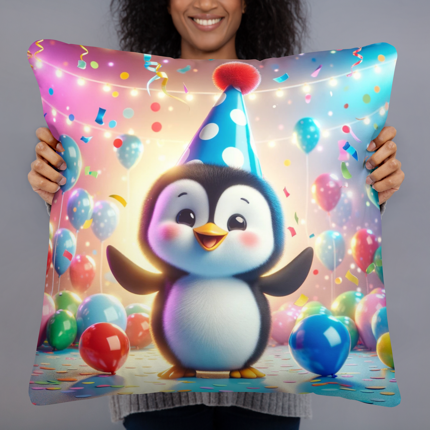 Cute Penguin Party Pillow