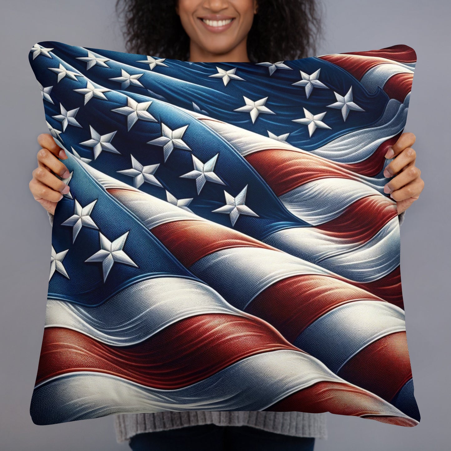 American Flag Throw Pillow