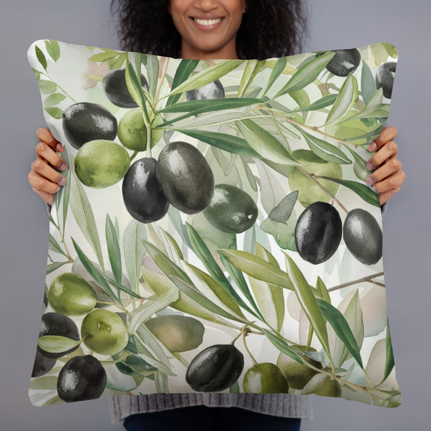 Olive Design Throw Pillow