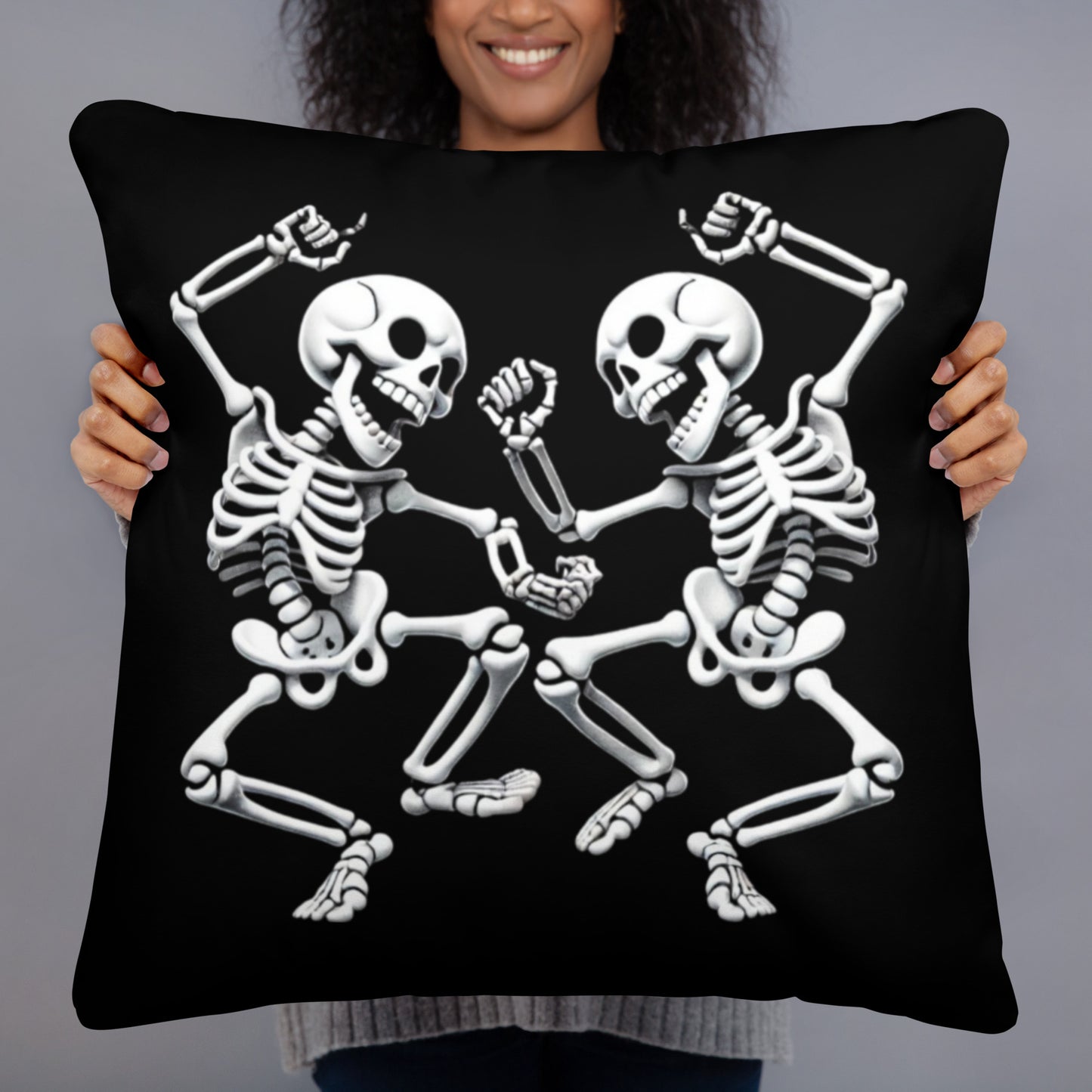 Skeleton Dance Throw Pillow