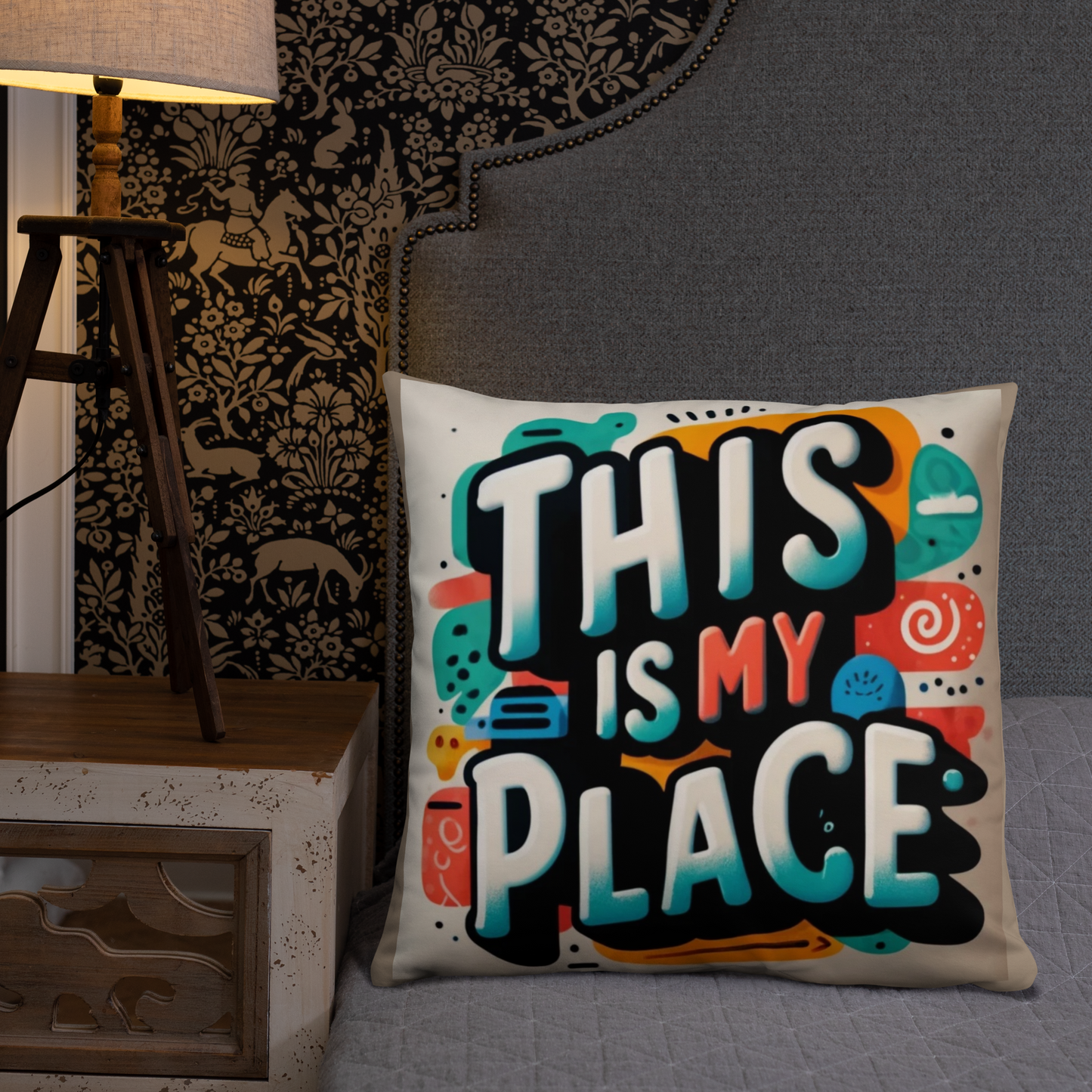 Colorful Artistic Throw Pillow