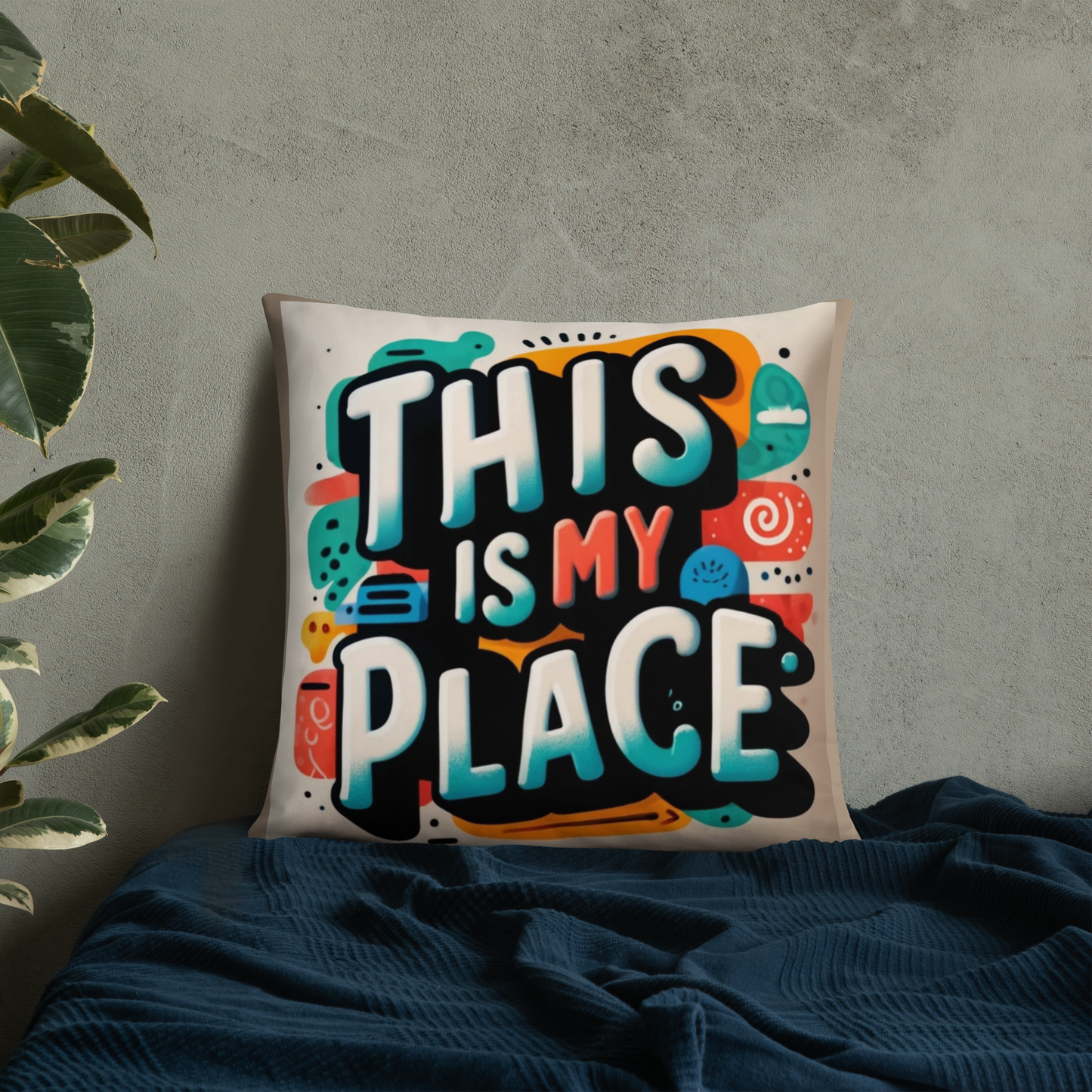 Colorful Artistic Throw Pillow