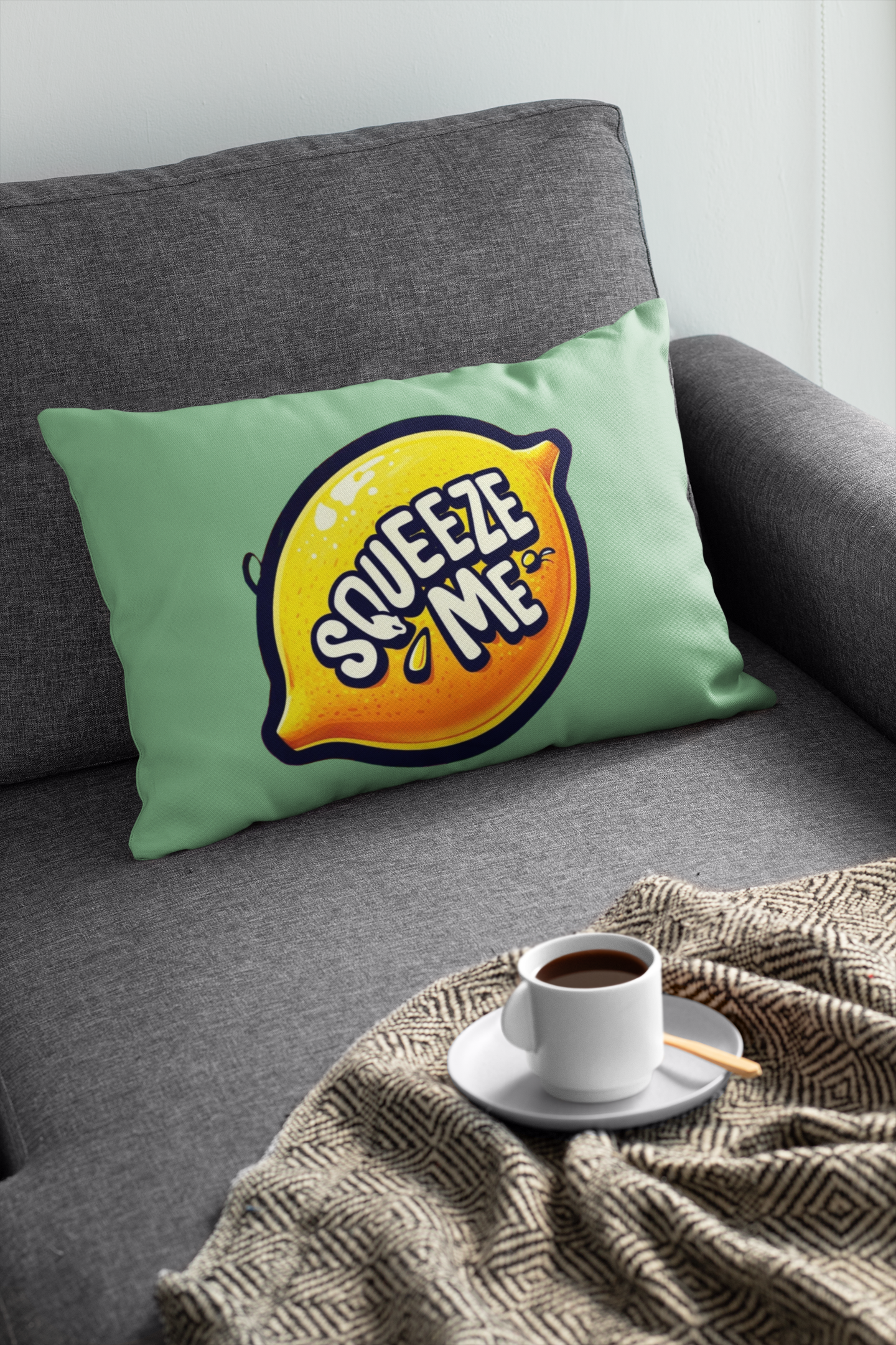 Squeeze Me Lemon Throw Pillow