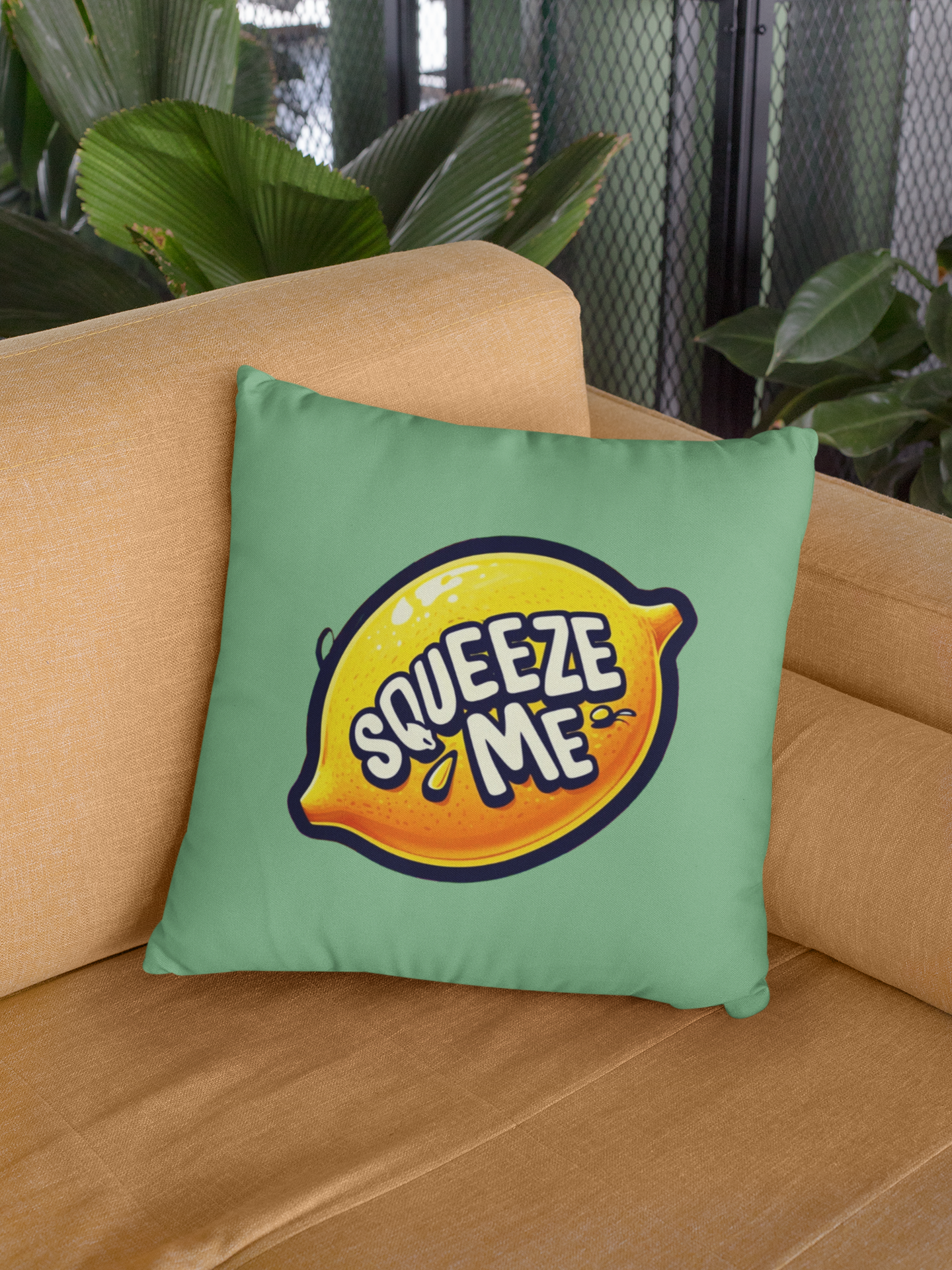 Squeeze Me Lemon Throw Pillow