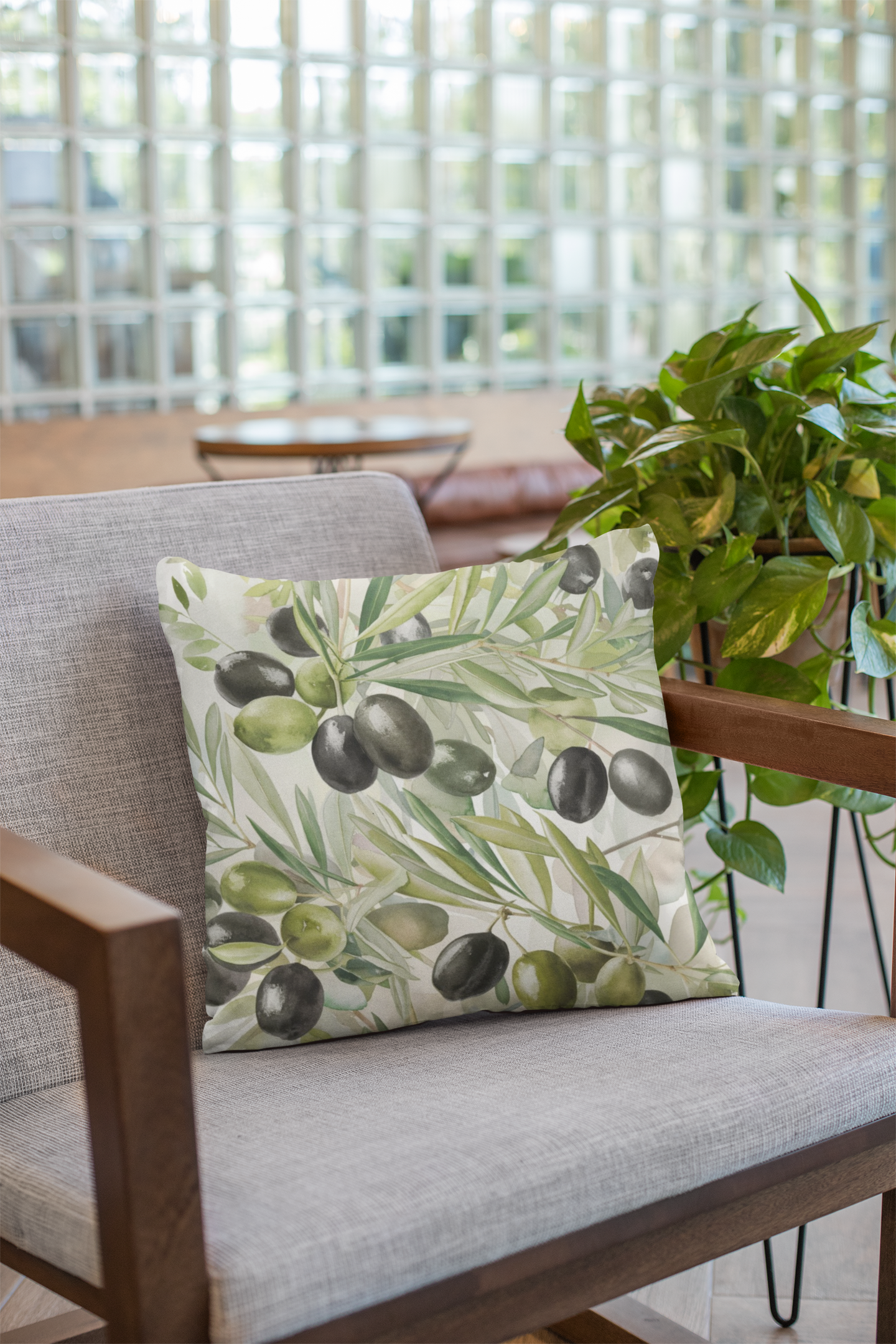 Olive Design Throw Pillow