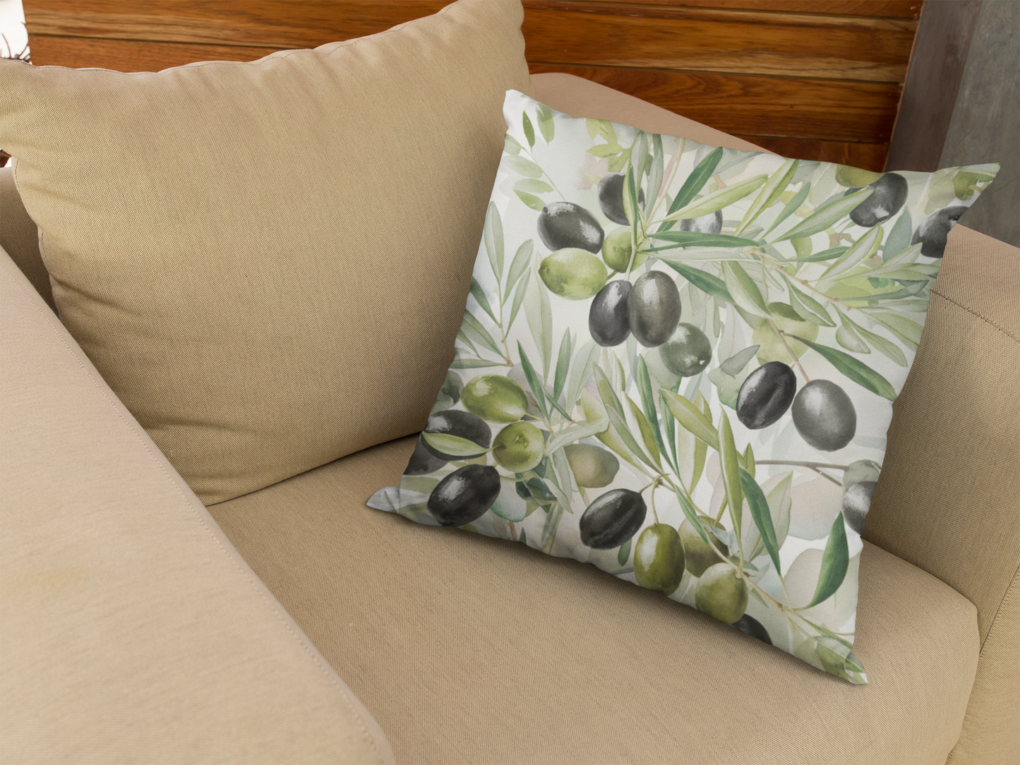 Olive Design Throw Pillow