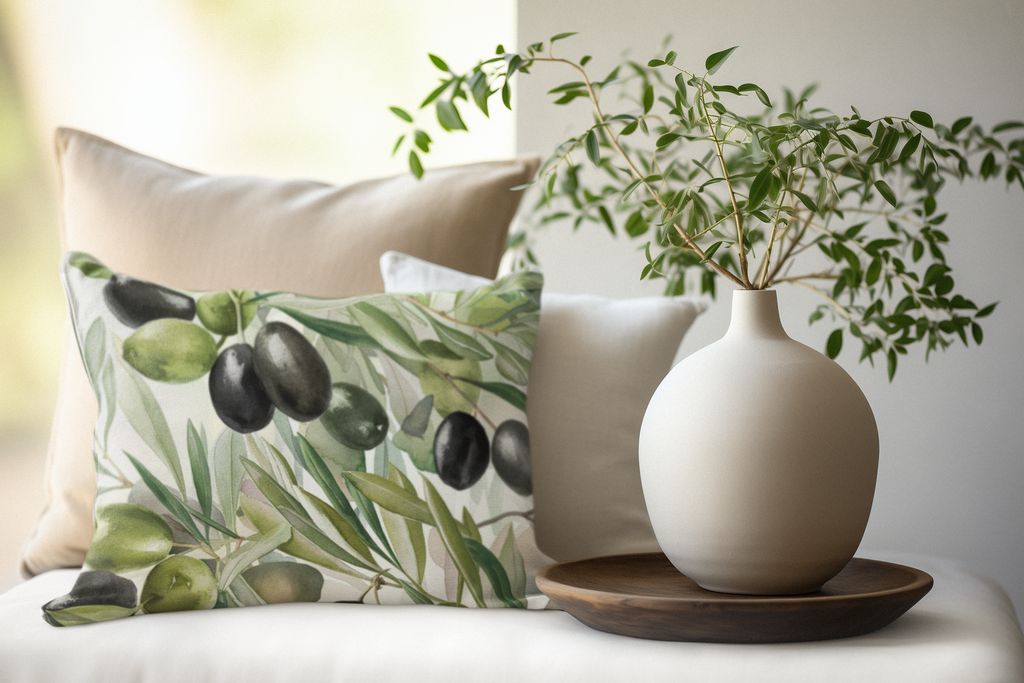 Olive Design Throw Pillow