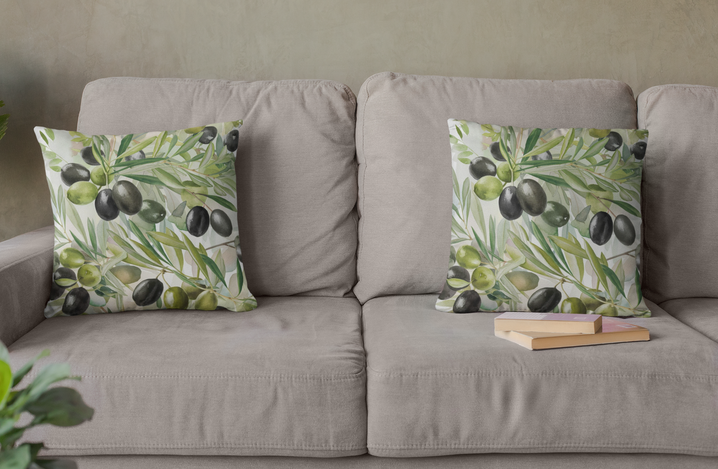 Olive Design Throw Pillow