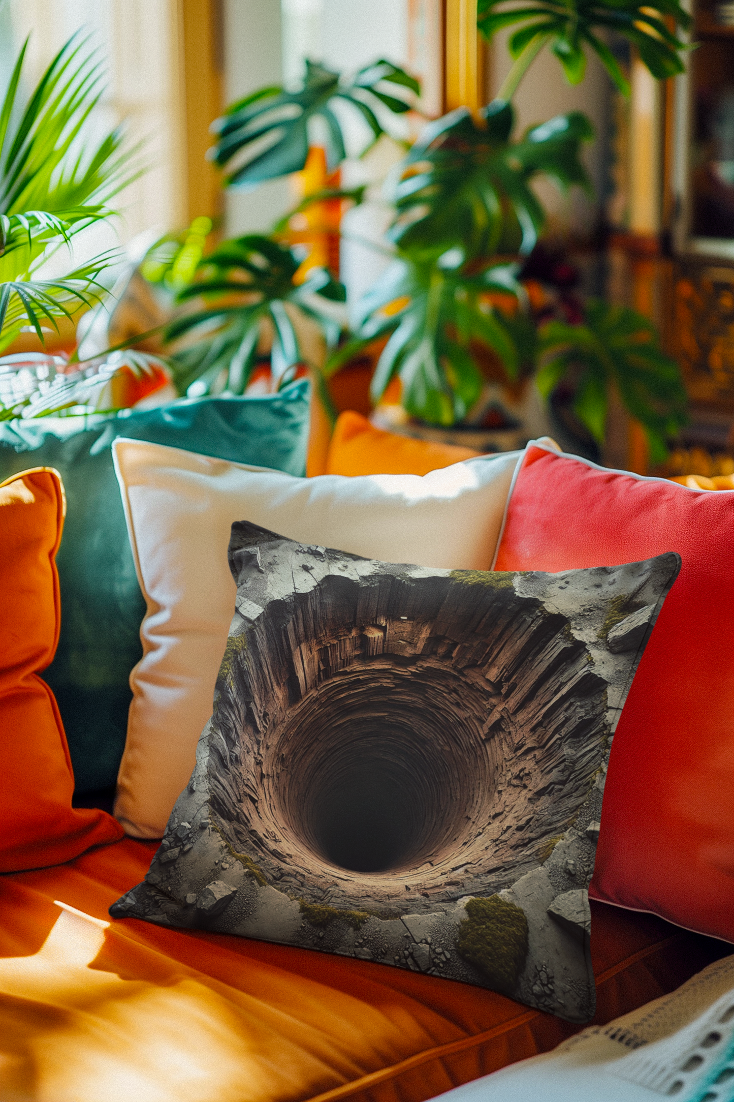 Unique Abyss Scene Throw Pillow