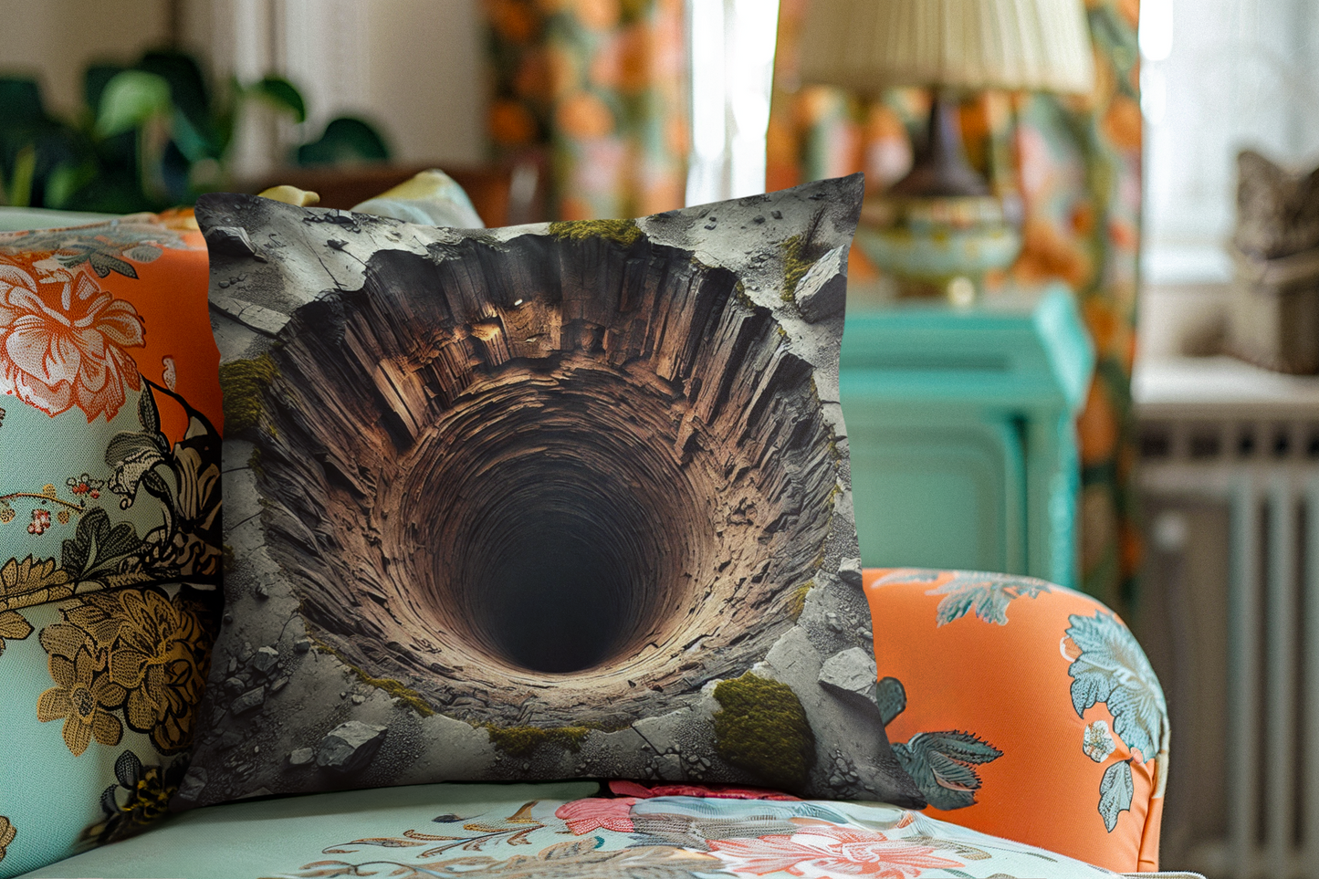 Unique Abyss Scene Throw Pillow