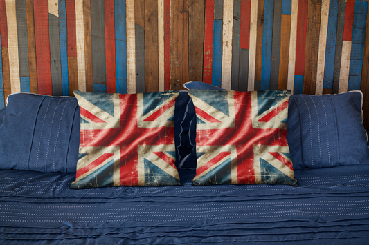 Vintage Union Jack Throw Pillow