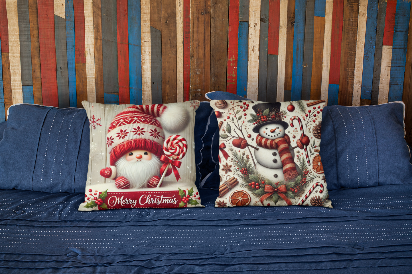 Merry Christmas Gnome Pillow