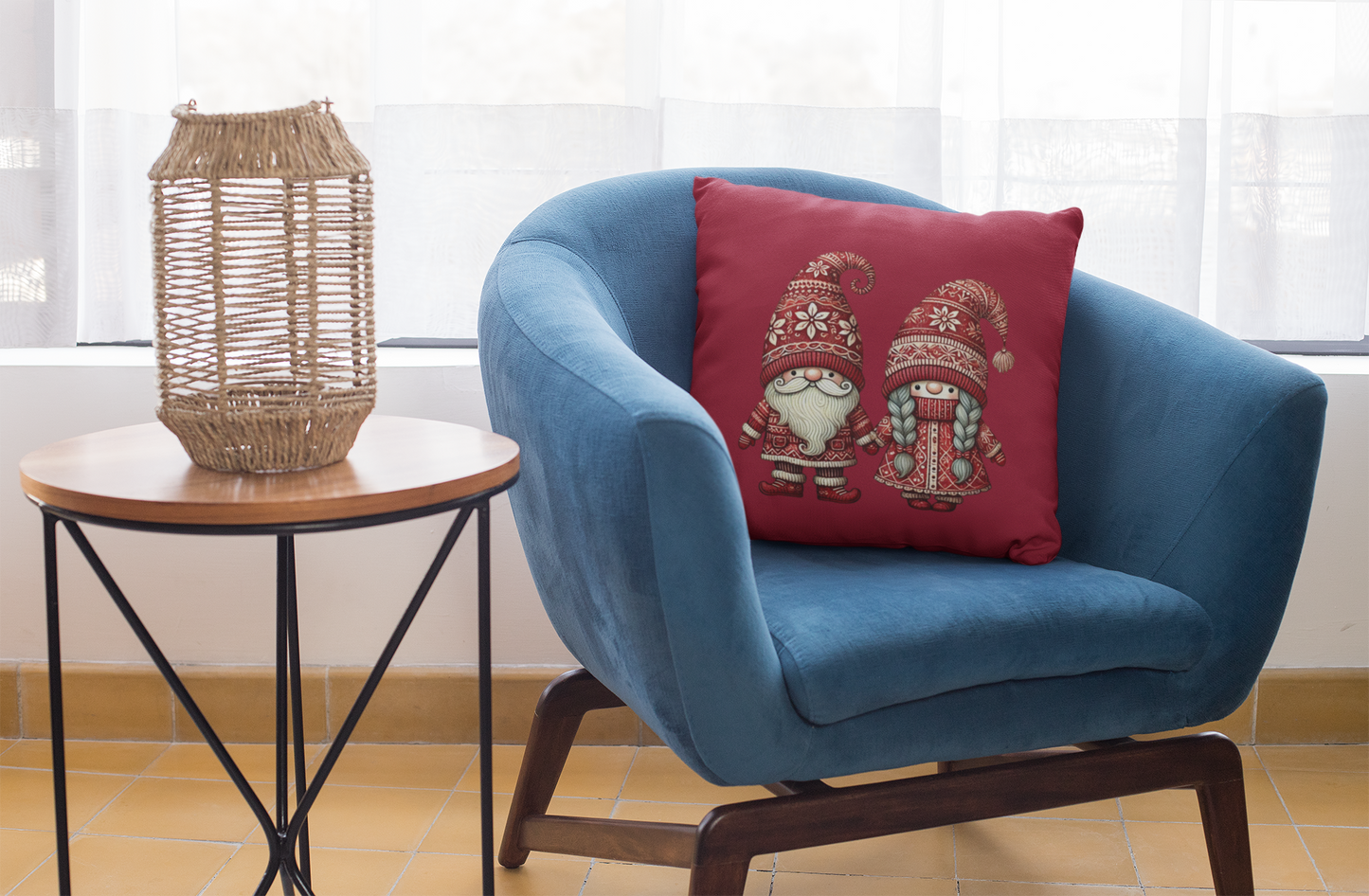 Scandinavian Christmas Gnome Pillow