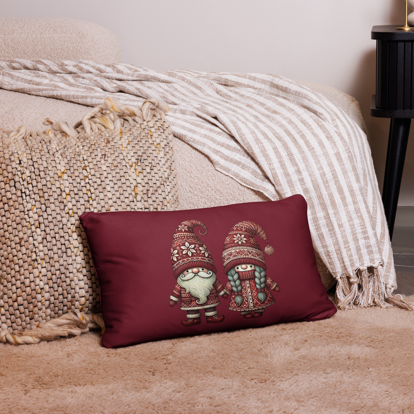 Scandinavian Christmas Gnome Pillow